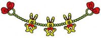 Christmas garland embroidery design