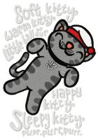 Soft kitty embroidery design