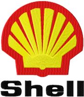 Shell logo embroidery design