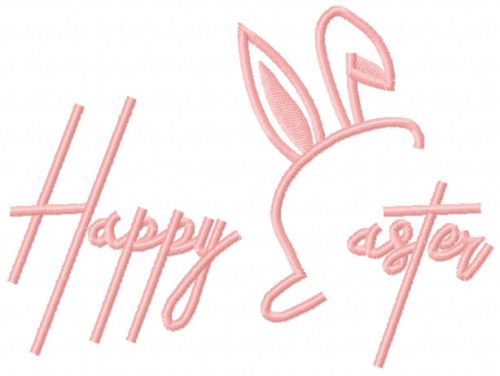 Happy easter free embroidery design