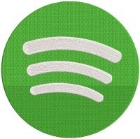 Spotify classic logo embroidery design
