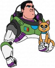 Buzz Lightyear with sox embroidery design
