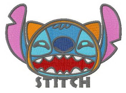 Stitch the bat machine embroidery design