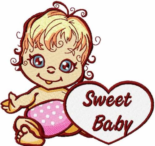 Sweet baby embroidery design