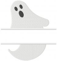 Desenho de bordado grátis com monograma fantasma