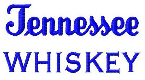 Tennessee whiskey machine embroidery design