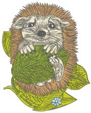 Hedgehog resting 2 embroidery design
