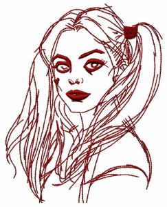 Harley Quinn 2 embroidery design