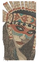 Indian beauty embroidery design