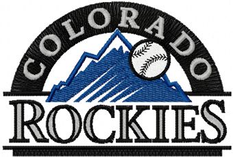 Colorado Rockies logo machine embroidery design
