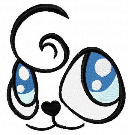 Big blue eyes free embroidery design