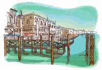 Pier embroidery design