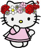 Kitten Spring embroidery design