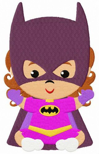Baby Batwoman machine embroidery design
