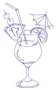 Cocktail 4 embroidery design