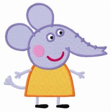 Elephant Emily embroidery design