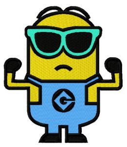 Strong Minion embroidery design