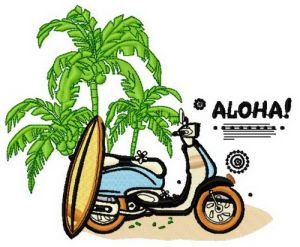 Aloha 3 embroidery design