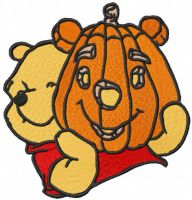 Pumpkin Pooh embroidery design