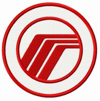 Ford Mercury round logo embroidery design