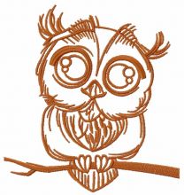 Cute owl 4 embroidery design