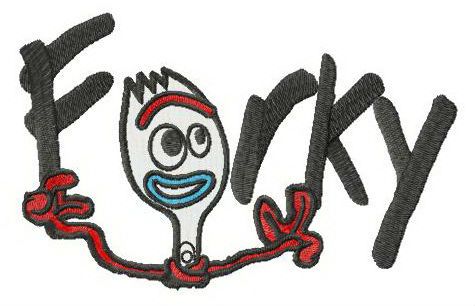 Smart Forky machine embroidery design