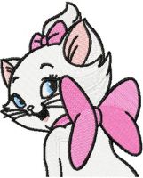 Kitten Marie embroidery design