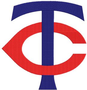 Minnesota Twins primary logo embroidery design