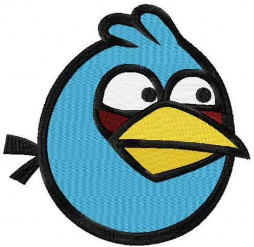 Angry Birds Blue machine embroidery design