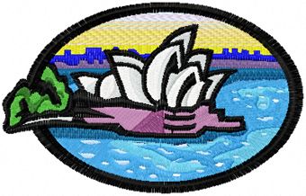 sydney opera house embroidery design