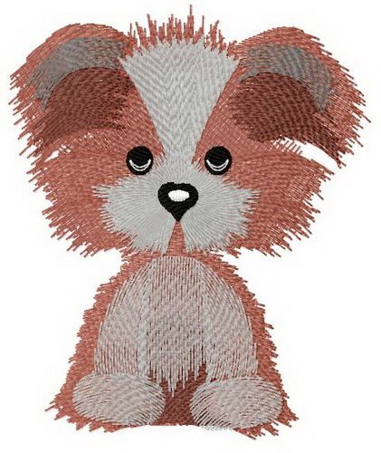 Shaggy puppy machine embroidery design