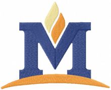 Montana state university sign embroidery design