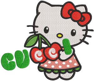 Hello Kitty Gucci embroidery design