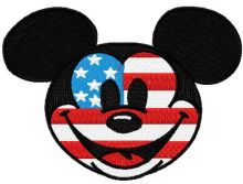 Patriotic Mickey Mouse 2  embroidery design