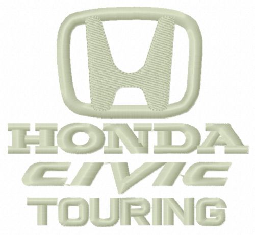 Honda Civic Touring logo machine embroidery design