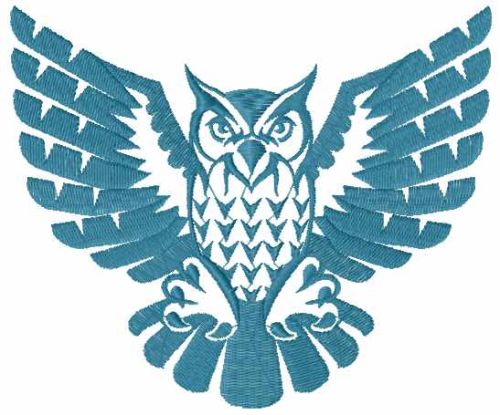 blue owl free embroidery design