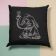 pillow with elephant sketch embroidery design