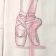 Embroidered towel with pointe shoes design