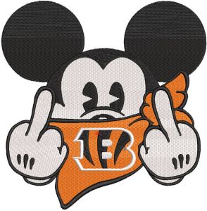 Cincinnati Bengals Mickey embroidery design