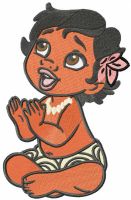 Baby Moana embroidery design