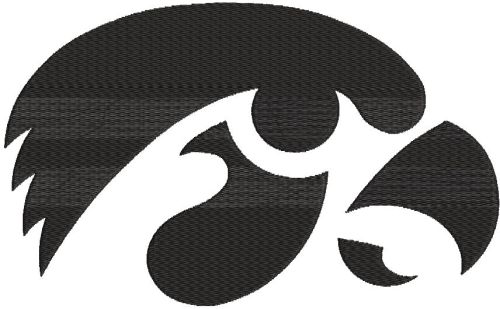 Iowa Hawkeyes Primary Logo embroidery design