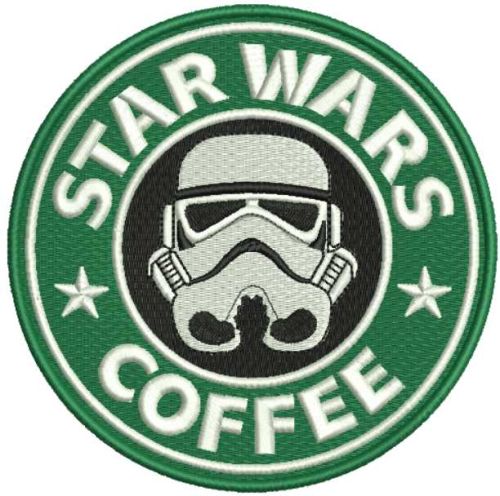 Star Wars coffee embroidery design