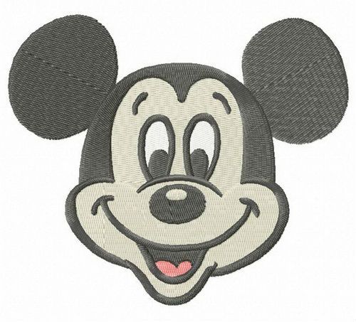 Excited Mickey machine embroidery design