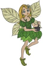 Hardworking fairy embroidery design