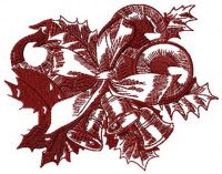 Christmas decoration embroidery design