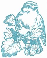 Forest singer embroidery design