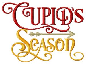 Cupid's season embroidery design