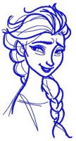 Elsa sketch 5 embroidery design