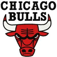 Chicago Bulls logo embroidery design