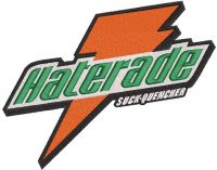 Haterade suck quencher logo embroidery design